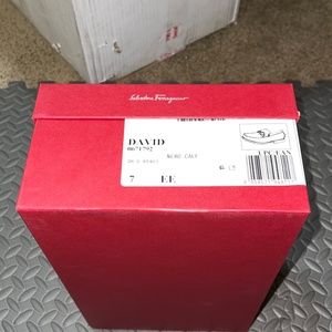 Salvatore Ferragamo David US Mens 7 EE Nero Calf New in Box